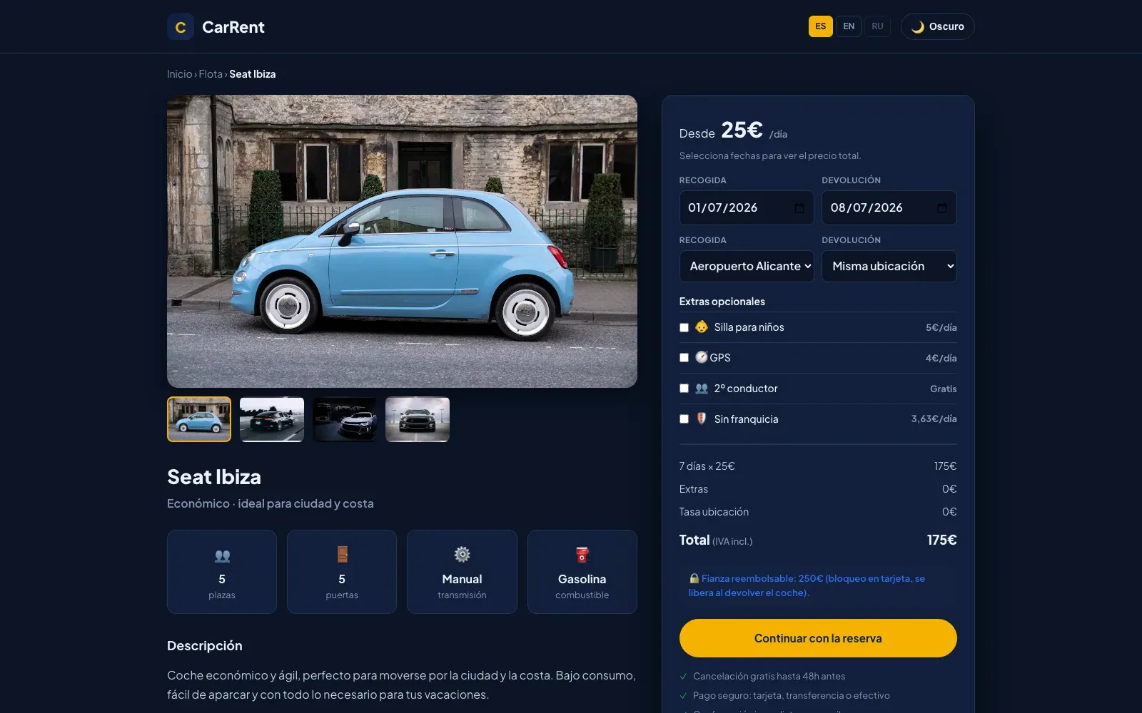 CarRent — captura 2